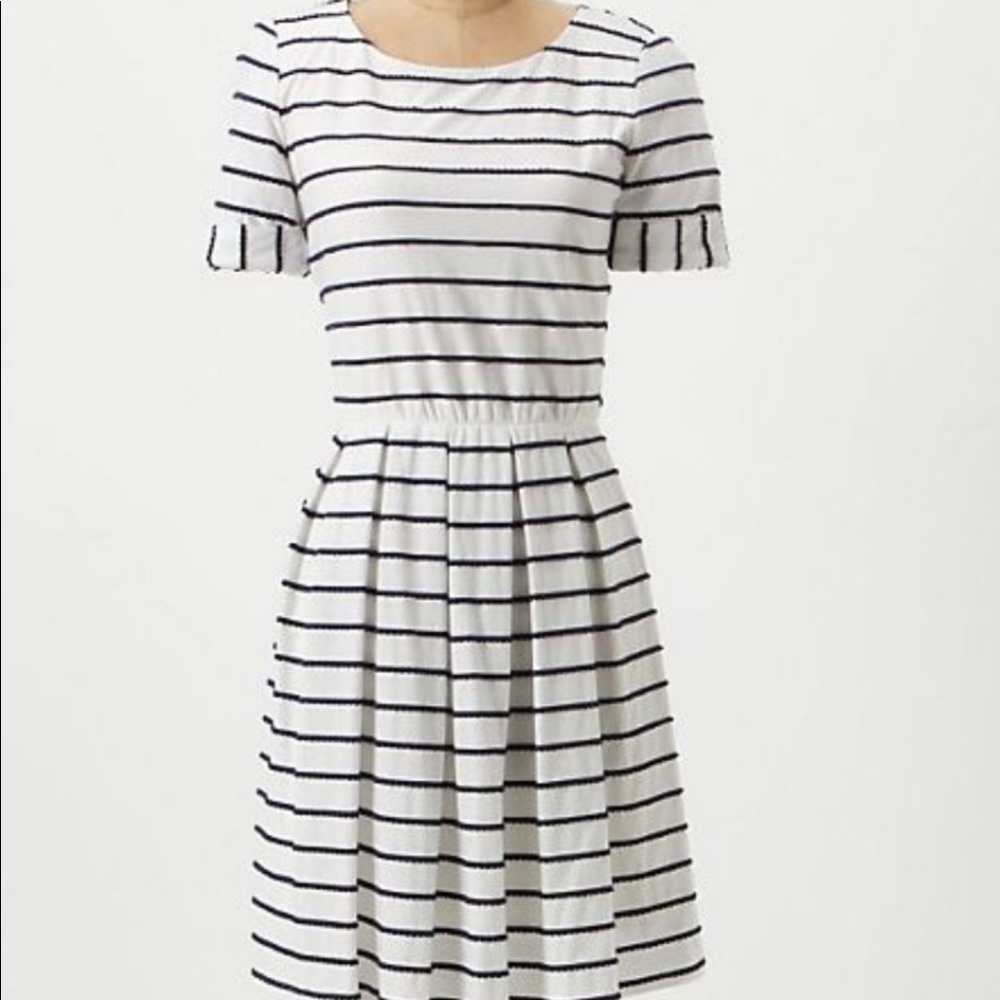 Anthropologie Bordeaux Striped Dress
